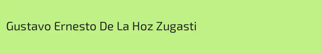 Gustavo Ernesto De La Hoz Zugasti